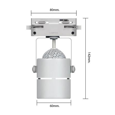 แทรคไลท์ ติดราง GU5.3 LAMPTAN CROP สีขาว_5