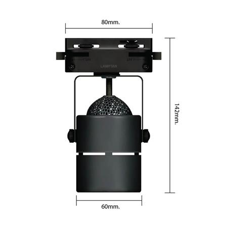 แทรคไลท์ ติดราง GU5.3 LAMPTAN CROP สีดำ_5