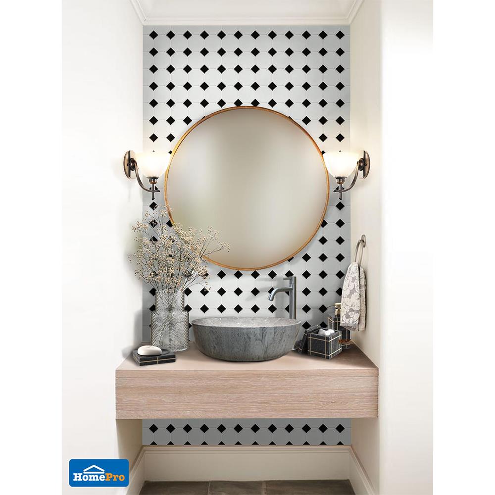 โมเสคพอร์ซเลน 29.5x29.5 ซม. DURAGRES จาโคบี้ สีขาว-ดำ