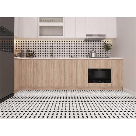 โมเสคพอร์ซเลน 29.5x29.5 ซม. DURAGRES จาโคบี้ สีขาว-ดำ_4