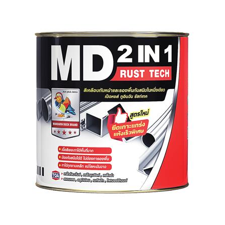สีน้ำมัน TOA MD 2IN1 RUST TECH #MG111 GLOSS WHITE 1/4 แกลลอน