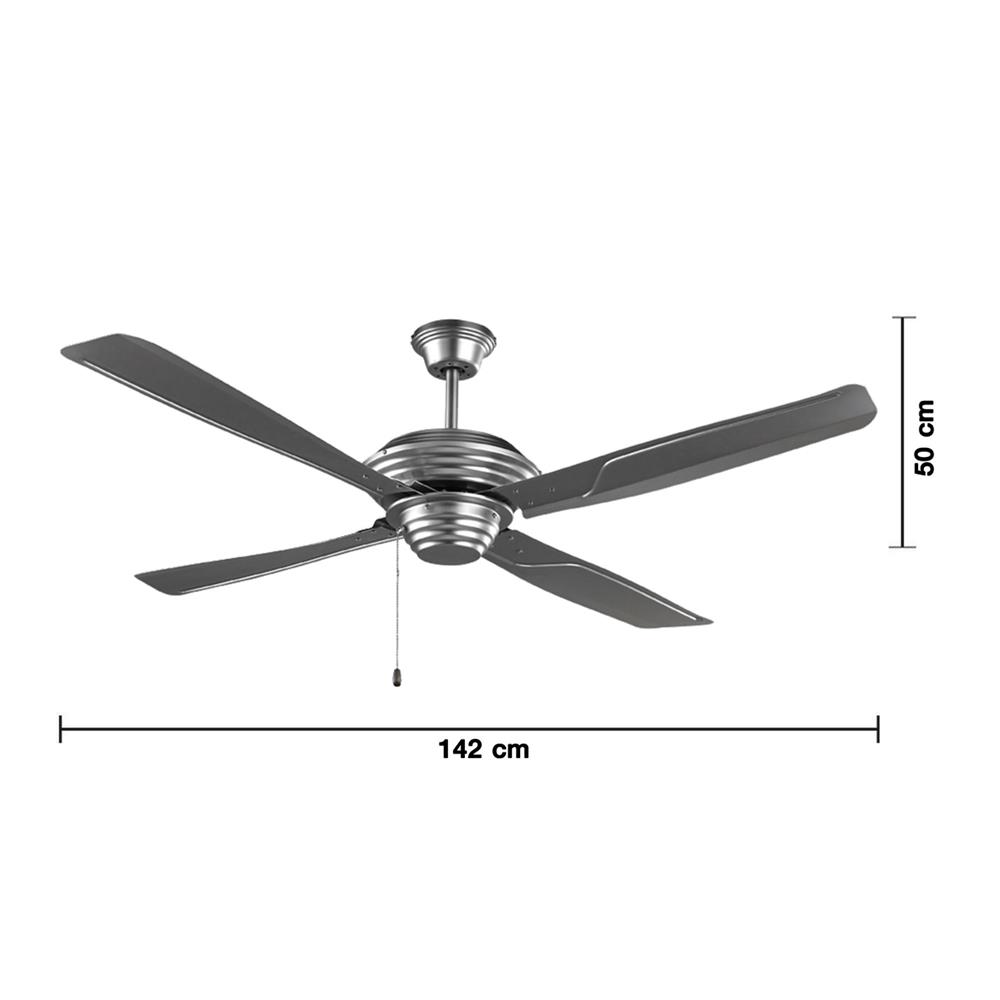 พัดลมไม่มีโคมไฟ CARINI M05 56 นิ้ว สีเงิน