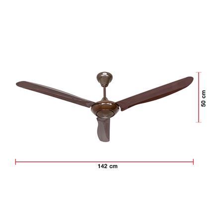 พัดลมไม่มีโคมไฟ CARINI C33 56 นิ้ว สีน้ำตาล_2