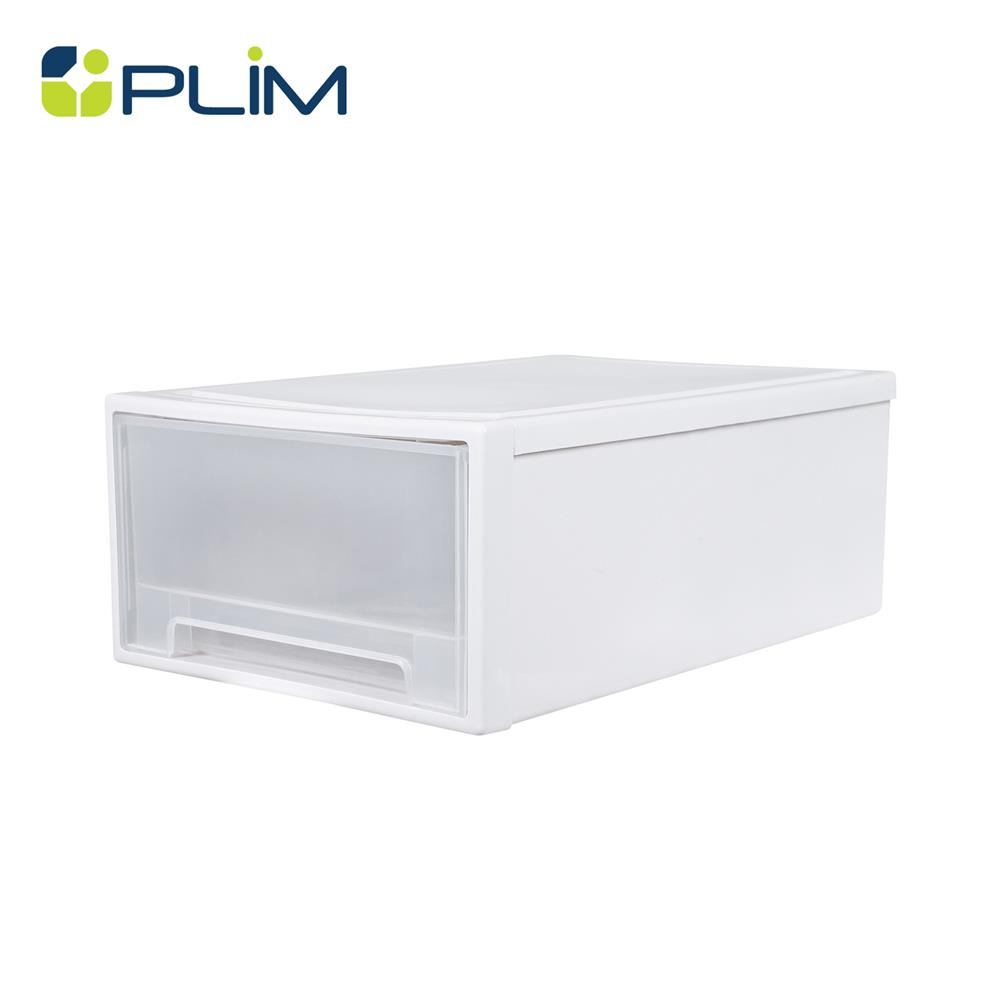 กล่องลิ้นชักจัดเก็บเสื้อชั้นใน PLIM SIZE L สีขาว_0