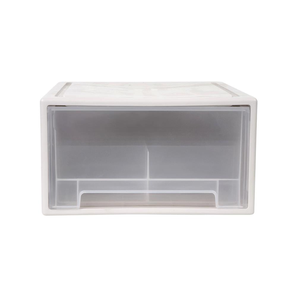 กล่องลิ้นชักจัดเก็บกางเกงชั้นใน PLIM SIZE L สีขาว