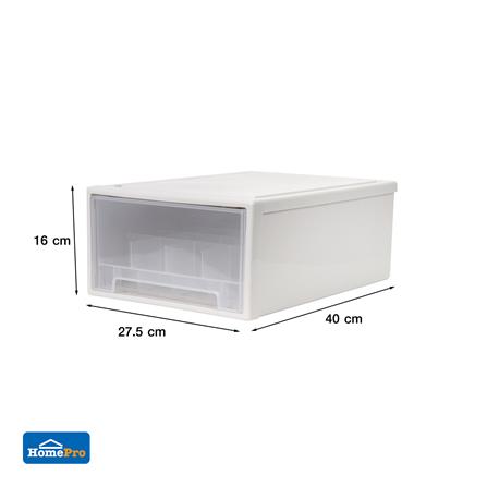 กล่องลิ้นชักจัดเก็บถุงเท้า PLIM SIZE L สีขาว_6