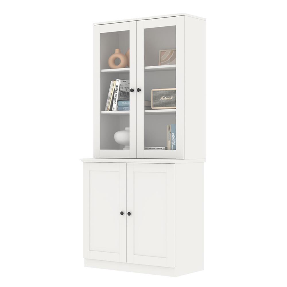 ตู้สูงบานกระจก KONCEPT MONETA 80 ซม. สีขาว