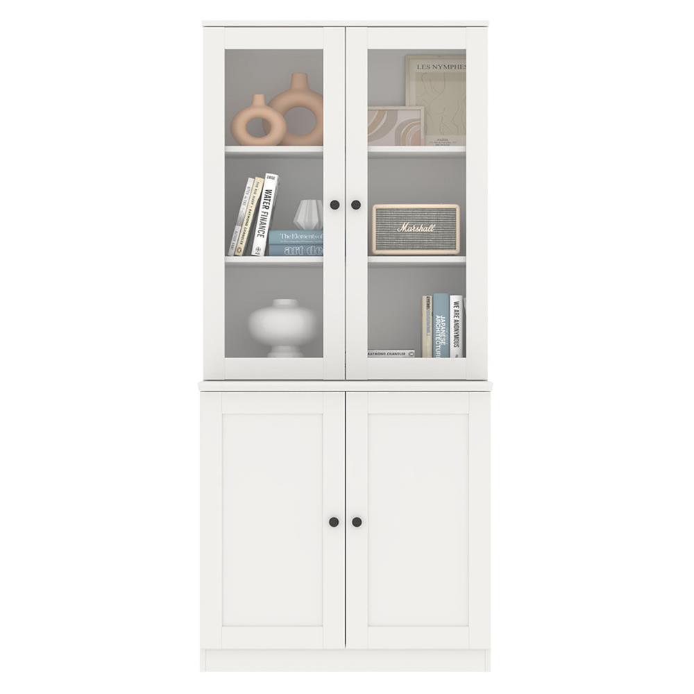 ตู้สูงบานกระจก KONCEPT MONETA 80 ซม. สีขาว