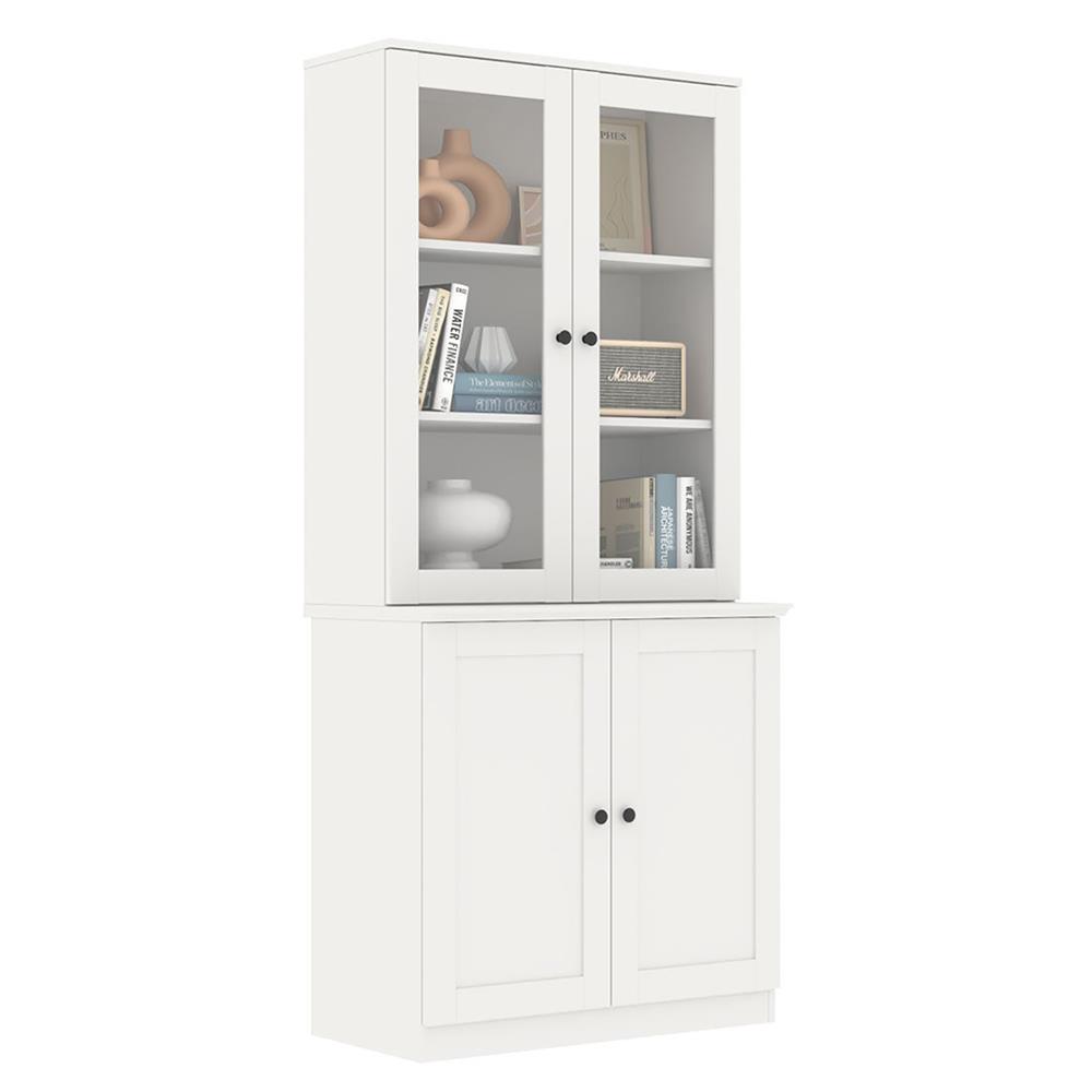 ตู้สูงบานกระจก KONCEPT MONETA 80 ซม. สีขาว