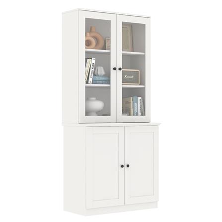 ตู้สูงบานกระจก KONCEPT MONETA 80 ซม. สีขาว_2