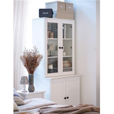 ตู้สูงบานกระจก KONCEPT MONETA 80 ซม. สีขาว_4