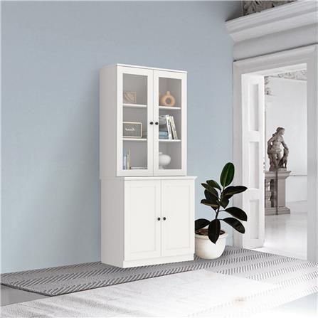 ตู้สูงบานกระจก KONCEPT MONETA 80 ซม. สีขาว_5