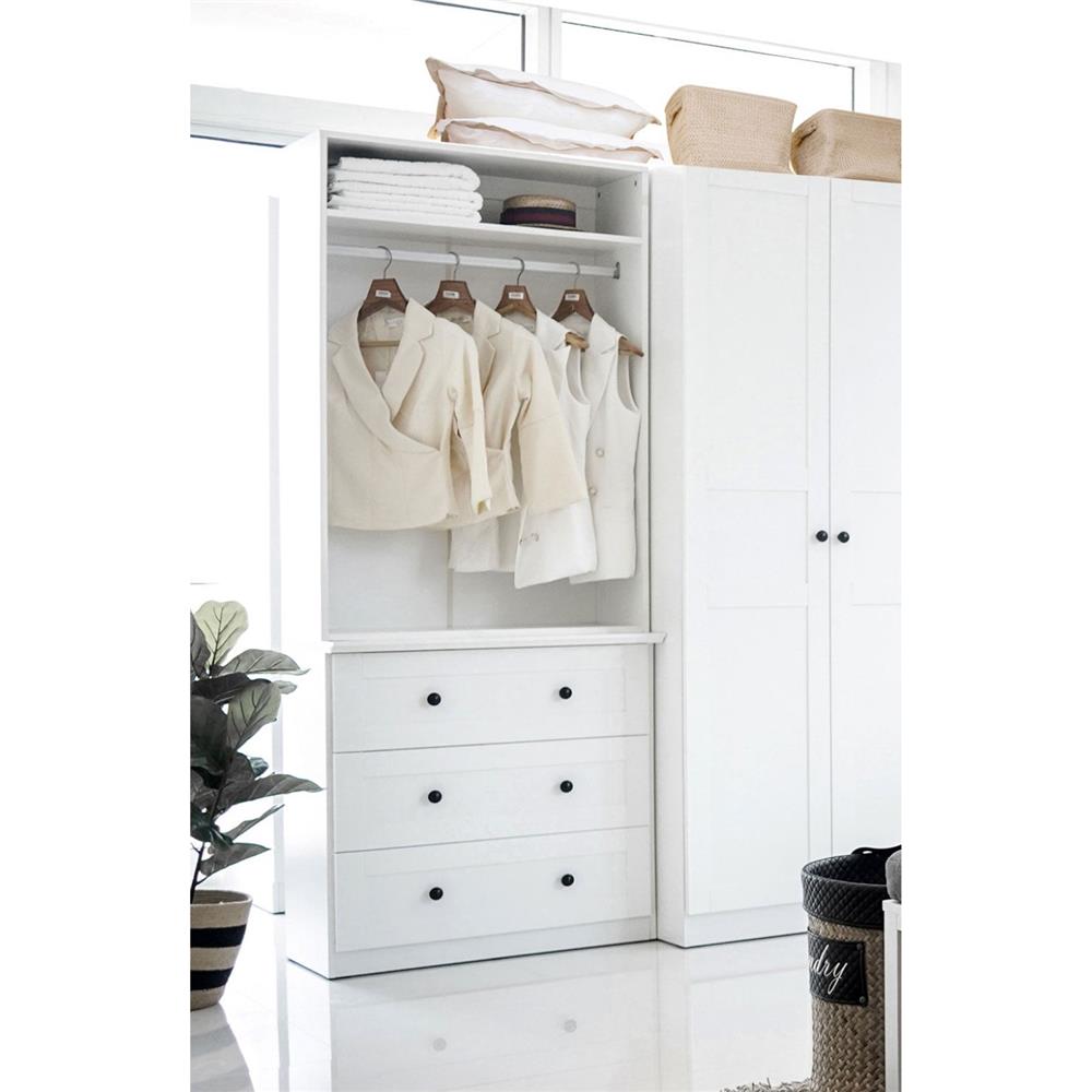 ตู้เสื้อผ้า KONCEPT MONETA 80 ซม. สีขาว