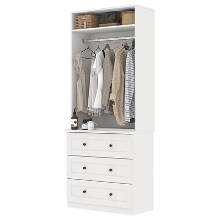 ตู้เสื้อผ้า KONCEPT MONETA 80 ซม. สีขาว