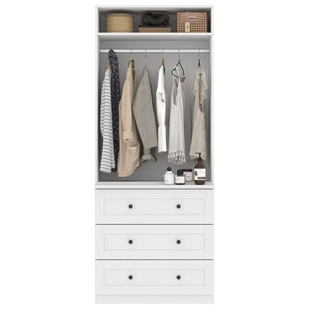 ตู้เสื้อผ้า KONCEPT MONETA 80 ซม. สีขาว_2