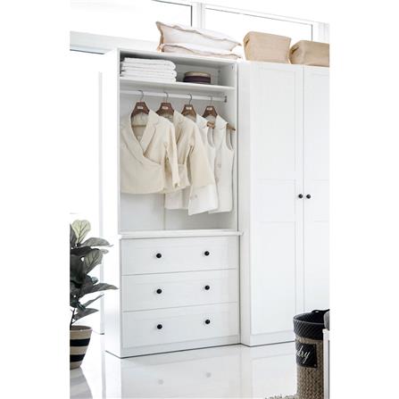 ตู้เสื้อผ้า KONCEPT MONETA 80 ซม. สีขาว_4