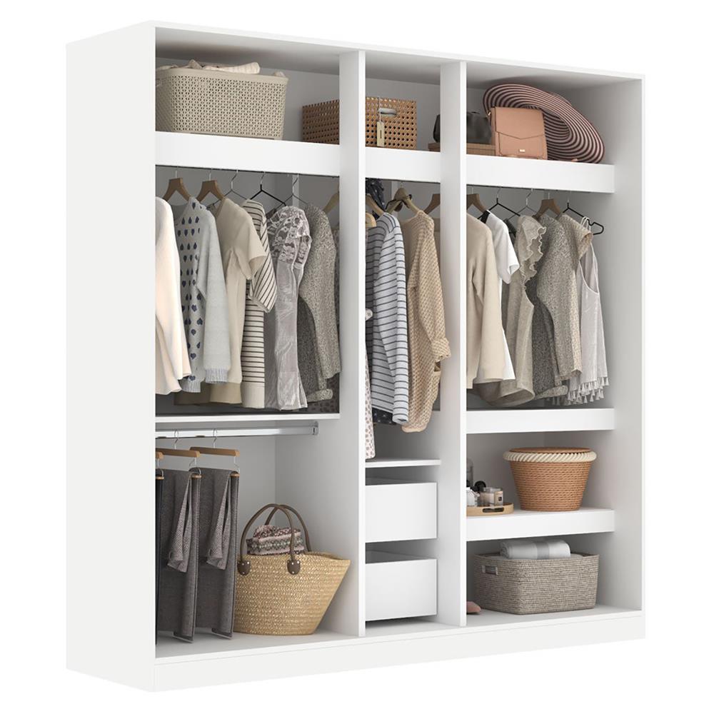 ตู้เสื้อผ้า 5 บานเปิด KONCEPT MONETA 200 ซม. สีขาว