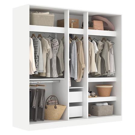 ตู้เสื้อผ้า 5 บานเปิด KONCEPT MONETA 200 ซม. สีขาว_3