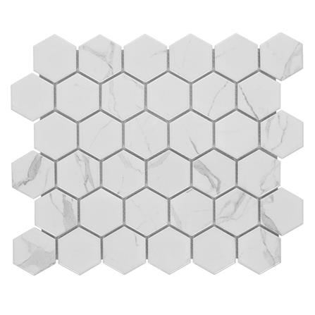 โมเสคพอร์ซเลน 27.1x28.2 ซม. DURAGRES ฟลัฟฟี่ มาเบิล สีขาว