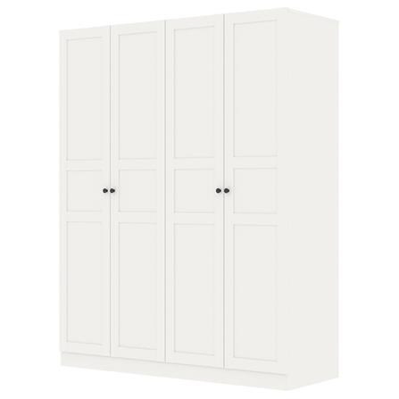 ตู้เสื้อผ้า 4 บานเปิด KONCEPT MONETA 160 ซม. สีขาว