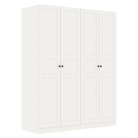 ตู้เสื้อผ้า 4 บานเปิด KONCEPT MONETA 160 ซม. สีขาว_2