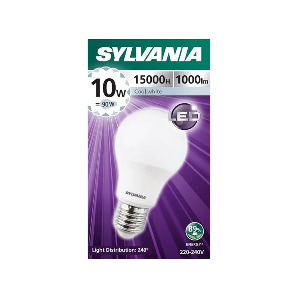 หลอด LED SYLVANIA BASIC PLUS 10 วัตต์ COOL WHITE E27
