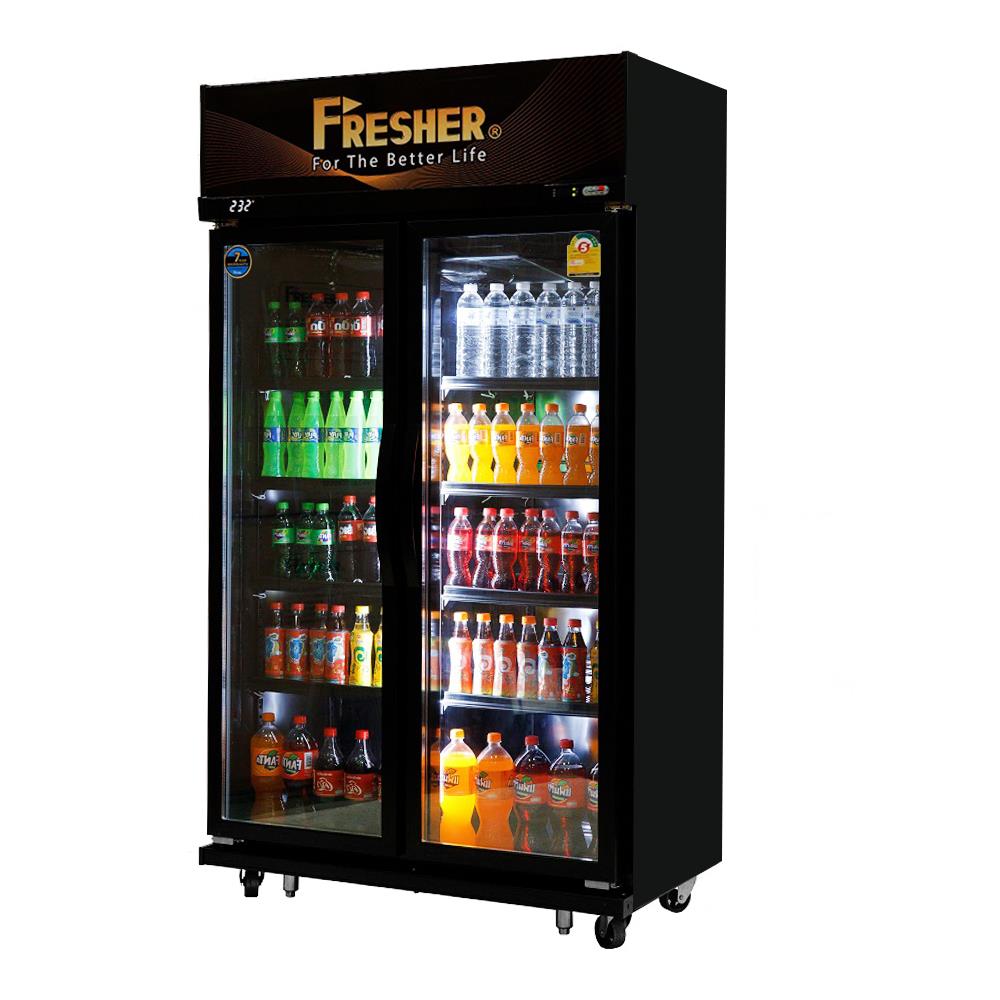 ตู้เครื่องดื่ม 2 ประตู FRESHER FR-2DBV2 27 คิว สีดำ
