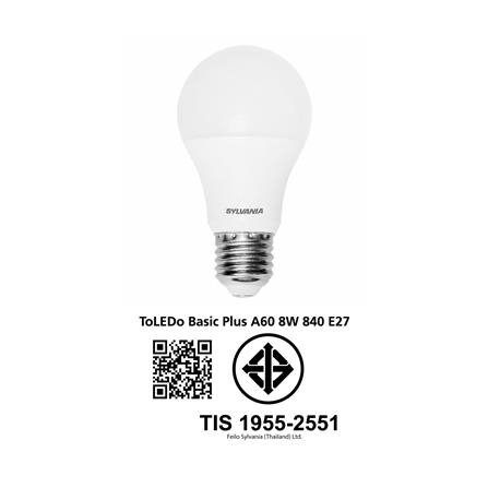 หลอด LED SYLVANIA BASIC PLUS 8 วัตต์ COOL WHITE E27_5