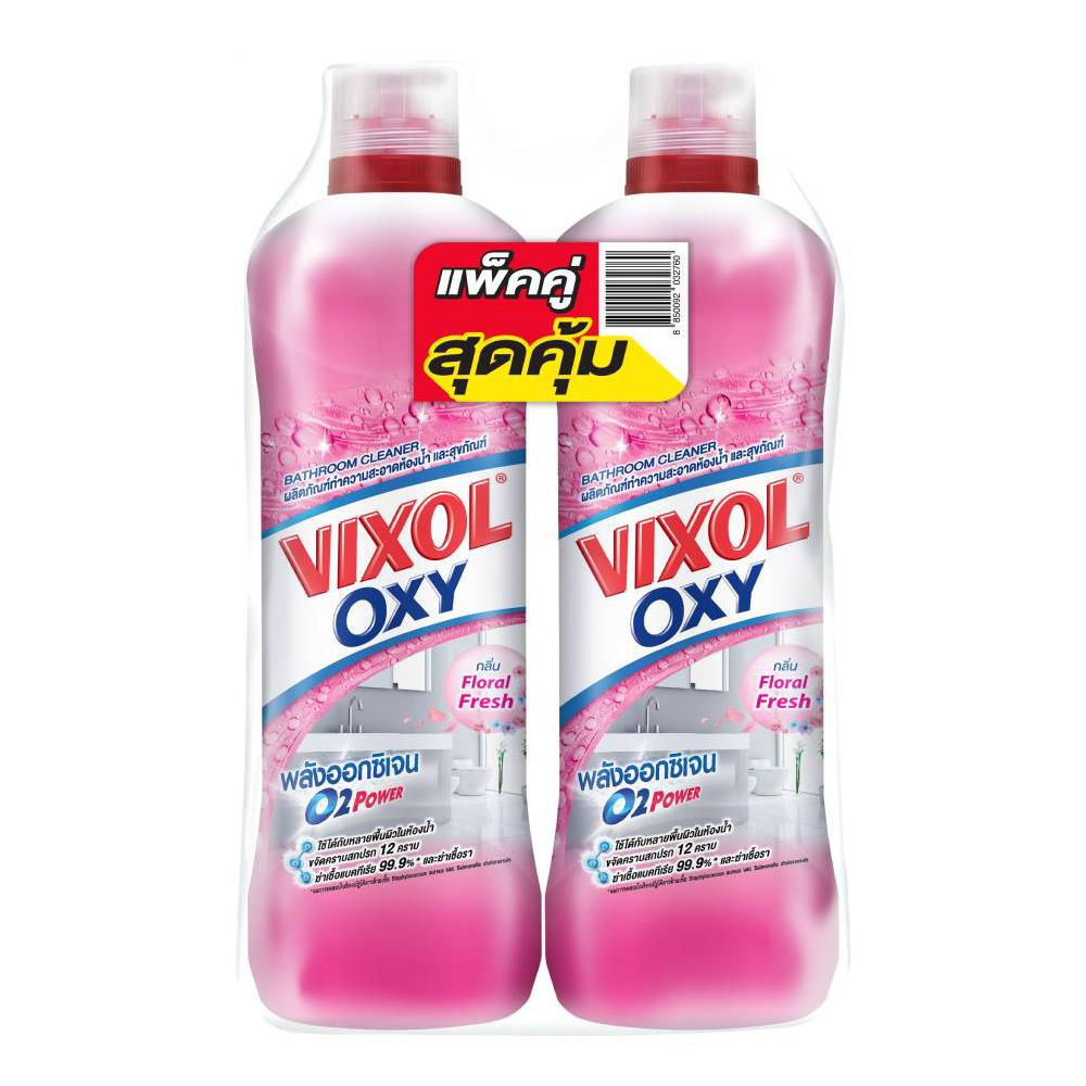 น้ำยาทำความสะอาดห้องน้ำ VIXOL OXY PINK 700 มล. แพ็กคู่ FLORAL FRESH
