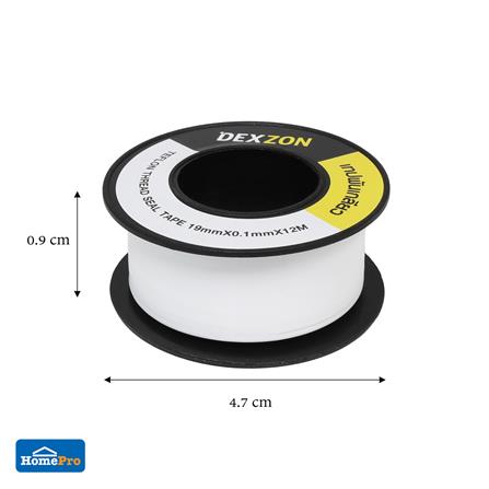 เทปพันเกลียว DEXZON 19มม.x0.1มม. 12 เมตร_5