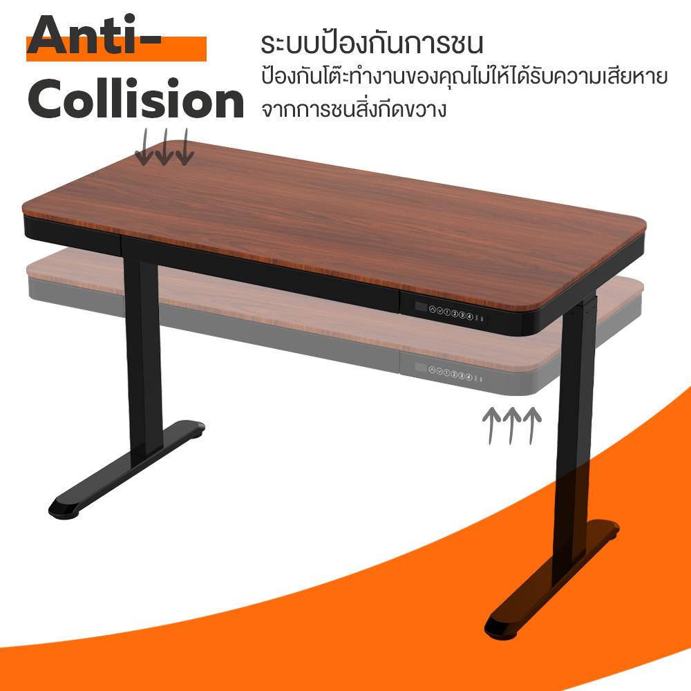 โต๊ะทำงานปรับระดับ ERGOTREND SIT 2 STAND ABSOLUTE DESK 120 ซม. สีมะฮอกกานี/ดำ