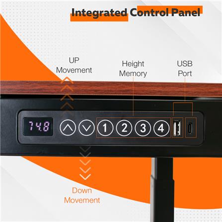 โต๊ะทำงานปรับระดับ ERGOTREND SIT 2 STAND ABSOLUTE DESK 120 ซม. สีมะฮอกกานี/ดำ_3