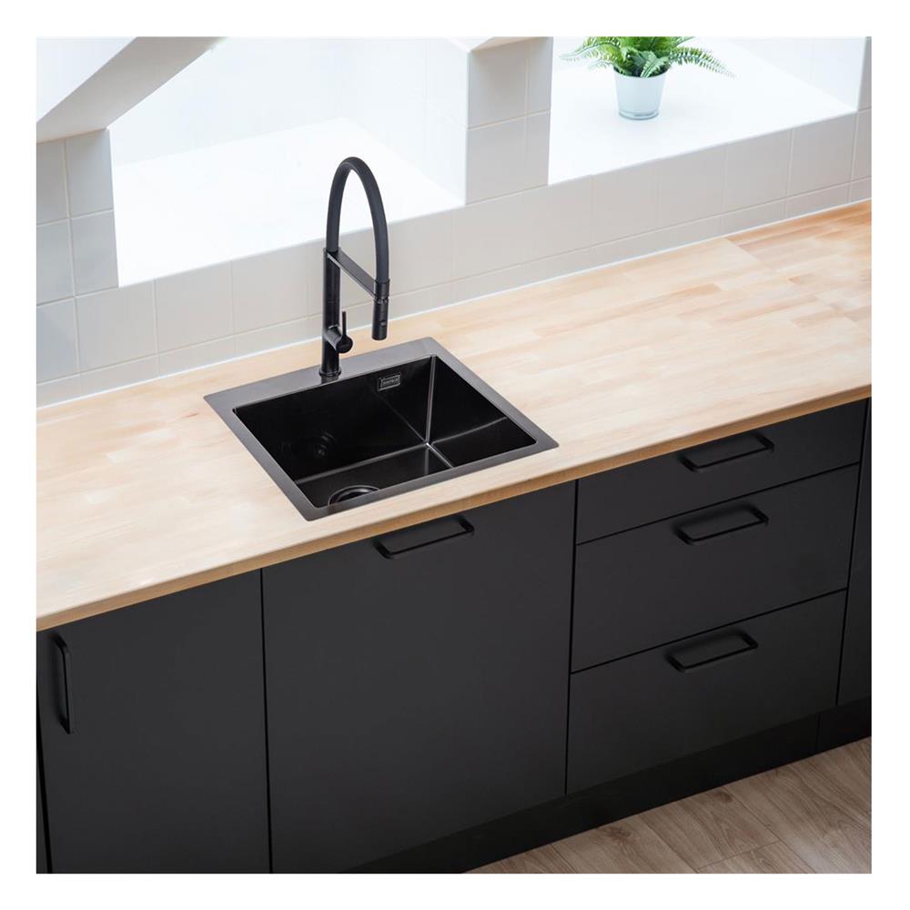 ซิงค์ฝัง 1 หลุม HAFELE ARMOR 495.39.470 สีดำ