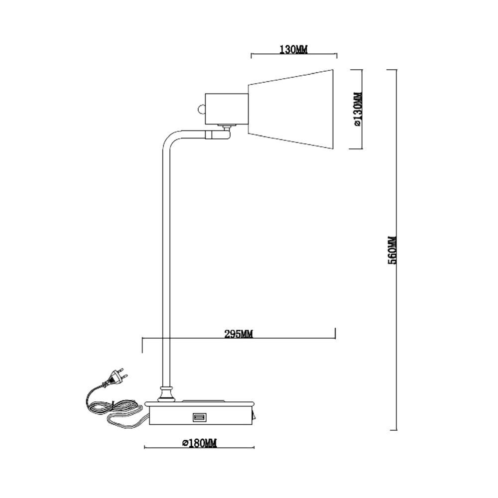 ไฟตั้งโต๊ะ CARINI MODERN MT21044B สีดำ/ทอง