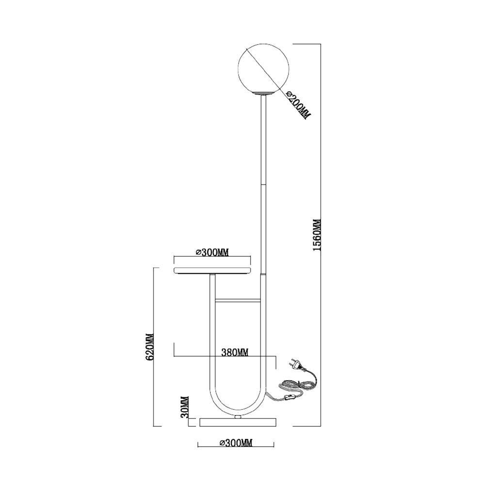 ไฟตั้งพื้น CARINI MODERN ML21030W สีขาว/ทอง