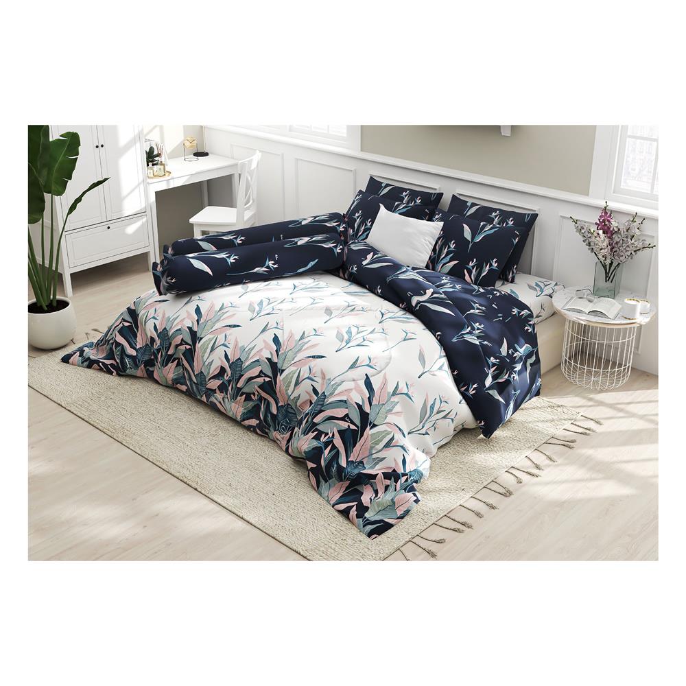 ชุดผ้าปูที่นอน 5 ฟุต 5 ชิ้น FROLINA MICROTEX DF040