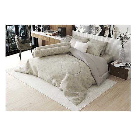 ชุดผ้าปูที่นอน 6 ฟุต 6 ชิ้น FROLINA MICROTEX DF039_0