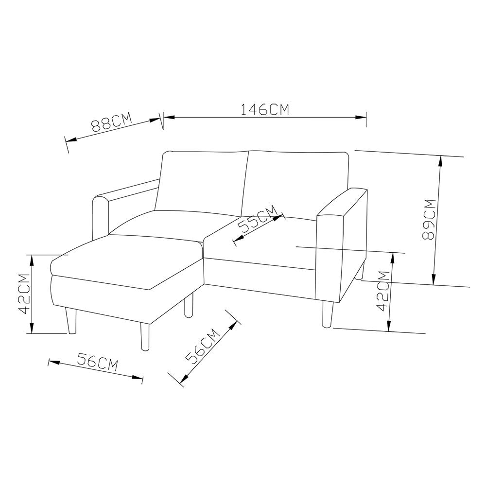 โซฟาเข้ามุม FURDINI LUCIA สีเบจ
