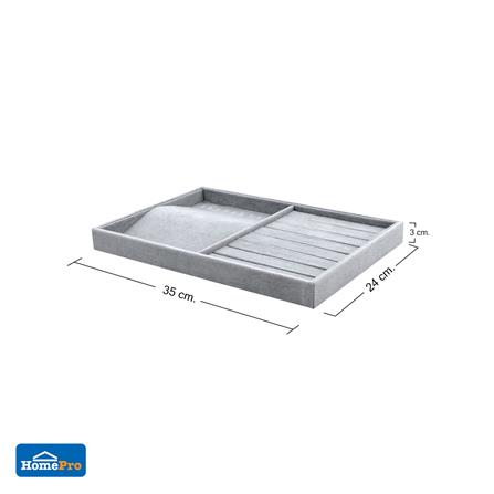 ถาดใส่สร้อยและแหวน STACKO 35x24x3 ซม. สีเทา_9