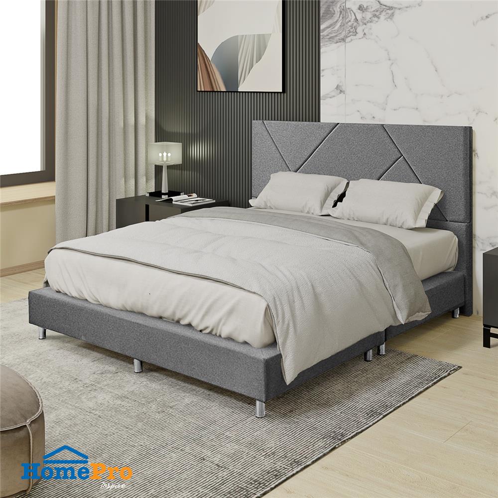 ฐานรองหัวเตียง 5 ฟุต HOME LIVING STYLE SCARLETT สีเทา