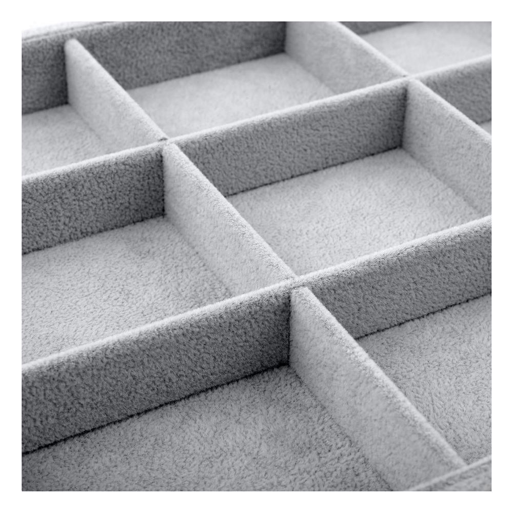 ถาดใส่กำไล 12 ช่อง STACKO 35x24x3 ซม. สีเทา