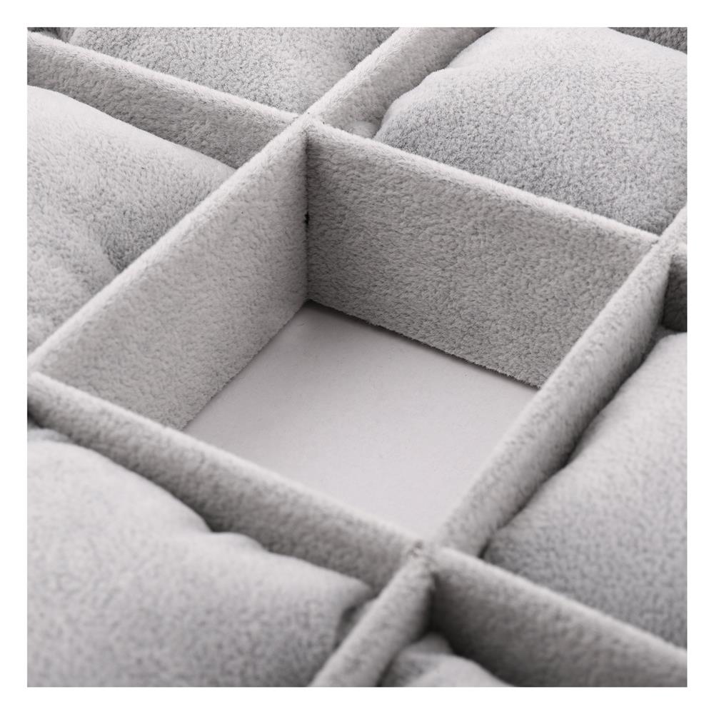 ถาดใส่นาฬิกาข้อมือ 12 ช่อง STACKO 35x24x5 ซม. สีเทา