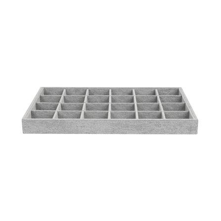 ถาดใส่ต่างหู 24 ช่อง STACKO 35x24x3 ซม. สีเทา_2