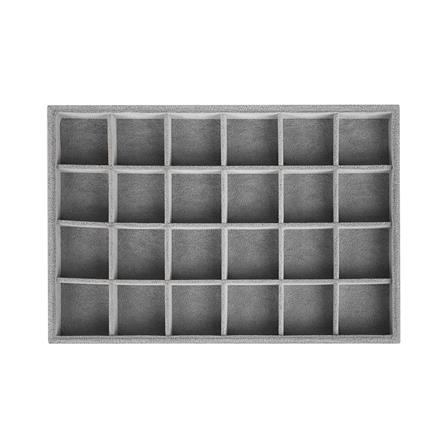 ถาดใส่ต่างหู 24 ช่อง STACKO 35x24x3 ซม. สีเทา_3