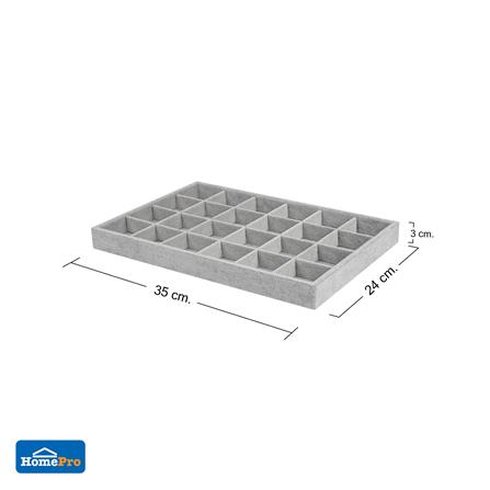 ถาดใส่ต่างหู 24 ช่อง STACKO 35x24x3 ซม. สีเทา_7