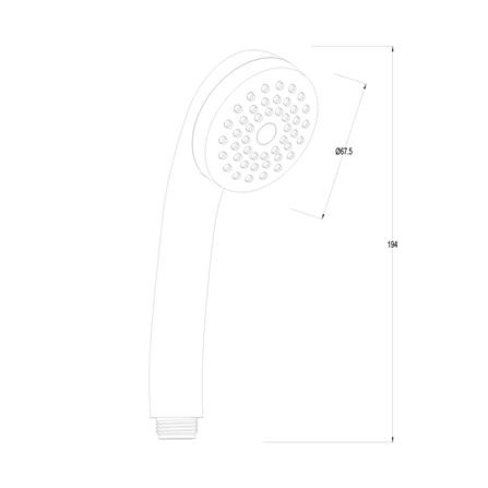 ชุดฝักบัวสายอ่อน 1  ระดับ DONMARK GL-3113 สีขาว-ม่วง_1