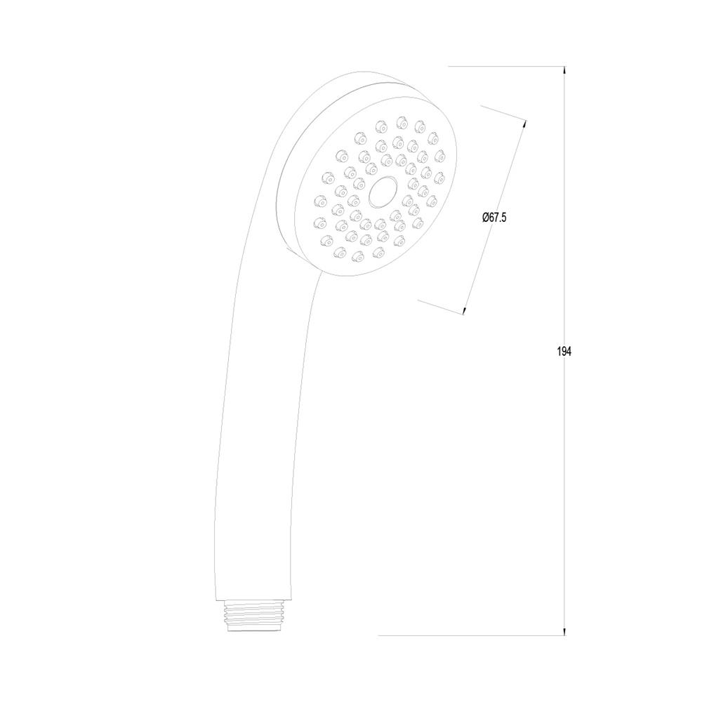 ชุดฝักบัวสายอ่อน 1 ระดับ DONMARK GL-3115 สีขาว-ส้ม