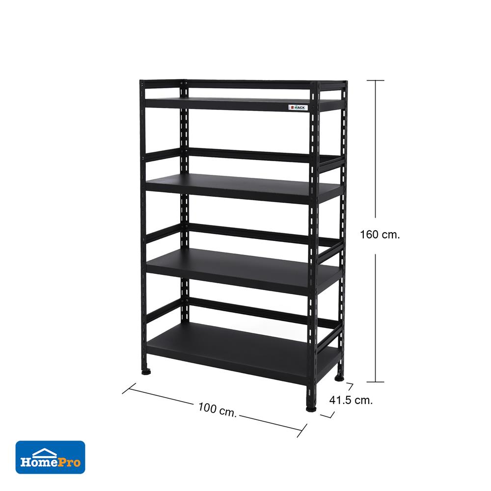 ชั้นวางของ 4 ชั้น FURDINI HOMER TYPE B 100 ซม. สีดำ