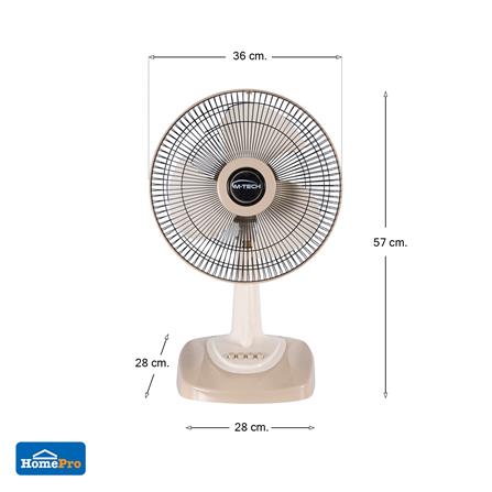 พัดลมตั้งโต๊ะ 12 นิ้ว M-TECH CF-5121 สีครีม_6