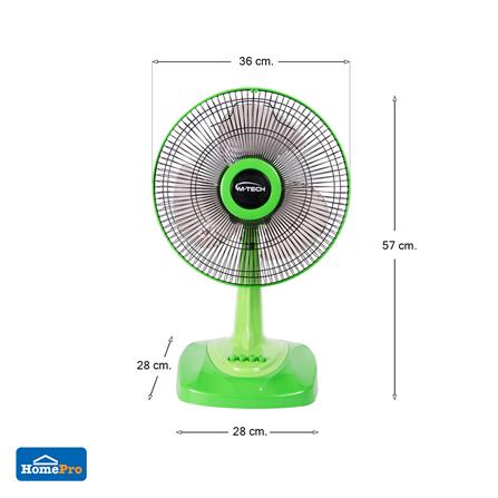 พัดลมตั้งโต๊ะ 12 นิ้ว M-TECH CF-5122 สีเขียว_4